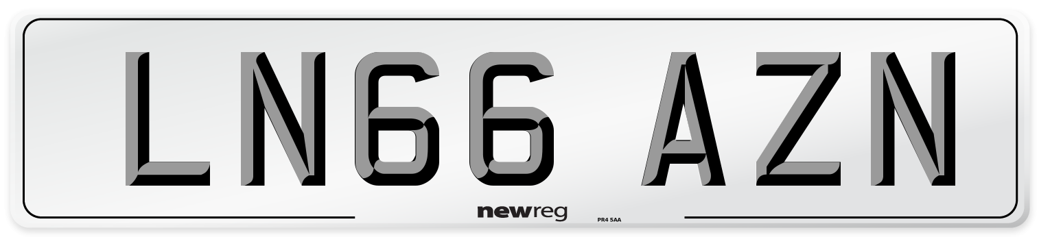 LN66 AZN Number Plate from New Reg